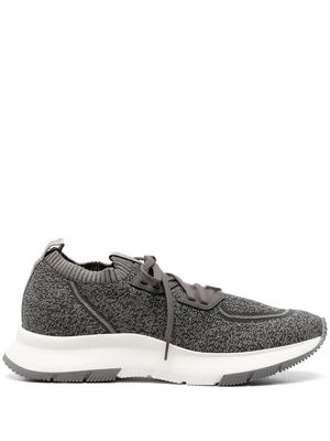 Gianvito Rossi fine-knit lace-up sneakers - Grey