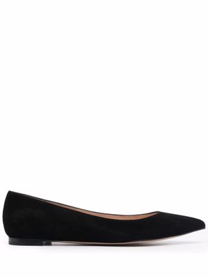 Gianvito Rossi Gianvito suede ballerina shoes - Black