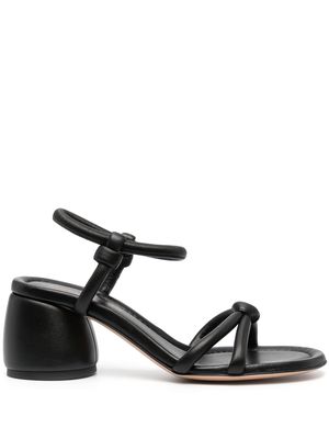 Gianvito Rossi knot-strap 70mm leather sandals - Black
