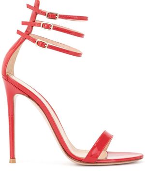 Gianvito Rossi Lacey buckled sandals - Red