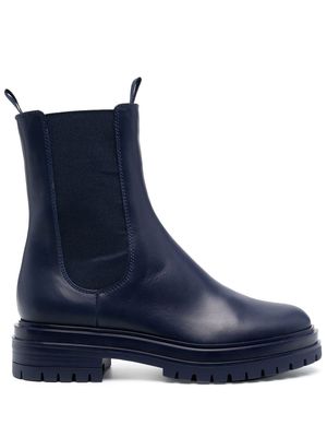 Gianvito Rossi leather combat boots - Blue