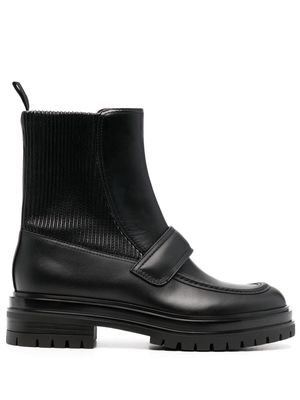 Gianvito Rossi leather-panel boots - Black