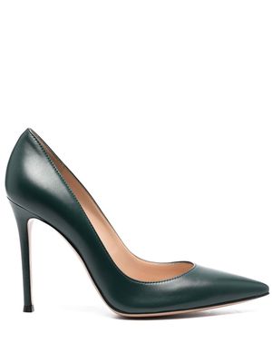 Gianvito Rossi leather pointed toe pumps - Green