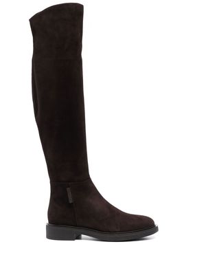 Gianvito Rossi Lexington over-the-knee suede boots - Brown
