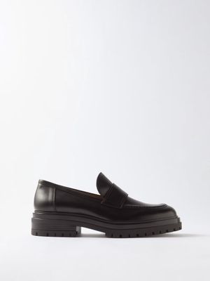 Gianvito Rossi - Paul Leather Loafers - Mens - Black