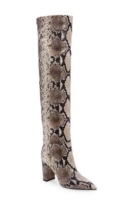 Gianvito Rossi Piper Pointed Toe Over the Knee Boot in Rock