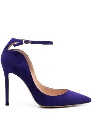 Gianvito Rossi pointed-toe ankle strap pumps - Purple