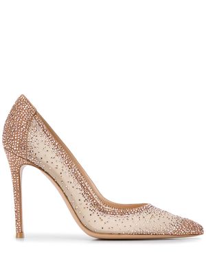 Gianvito Rossi Rania 105mm crystal-embellished pumps - Pink