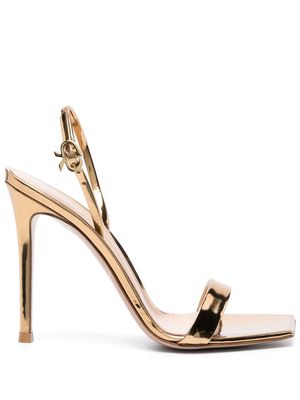 Gianvito Rossi Ribbon 105mm stiletto sandals - Gold