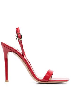 Gianvito Rossi Ribbon strap-detail open-toe sandals - Red