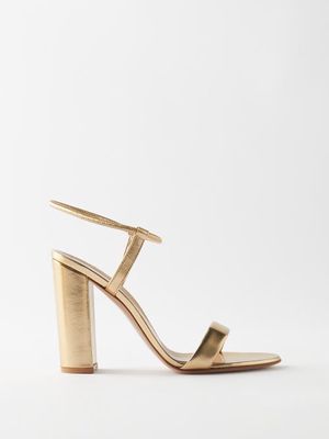 Gianvito Rossi - Silk 100 Leather Sandals - Womens - Gold