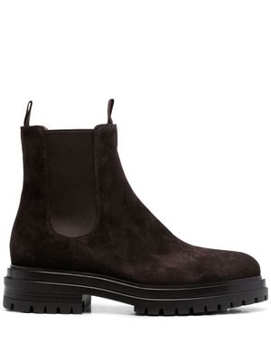 Gianvito Rossi slip-on suede boots - Brown