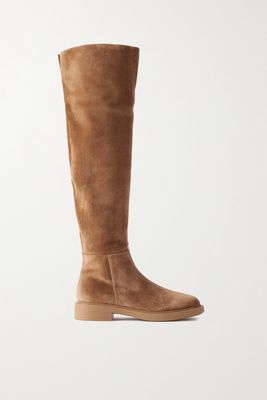 Gianvito Rossi - Suede Over-the-knee Boots - Neutrals
