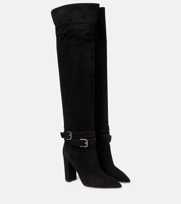 Gianvito Rossi Suede over-the-knee boots