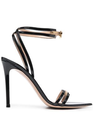 Gianvito Rossi thin double-strap heeled sandals - Black