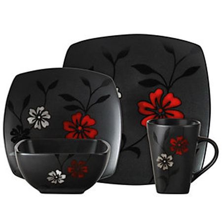 Gibson 16-Piece Evening Blossom Dinnerware Set