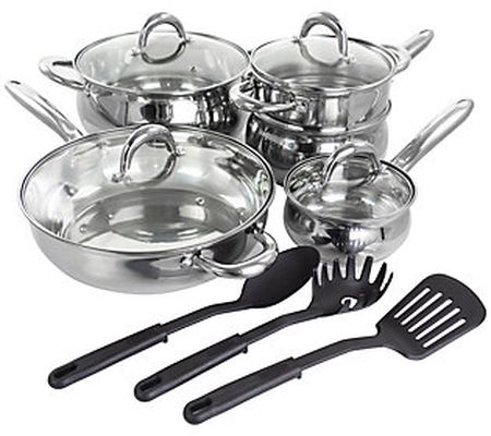 Gibson Ancona 12 Piece Stainless Steel Cookware Set