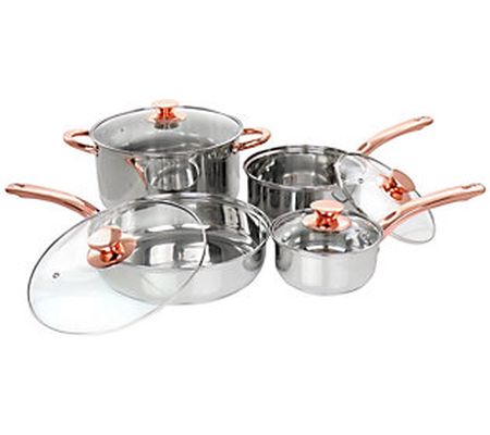 Gibson Ansonville 8 Piece Stainless Steel Cookw are Set