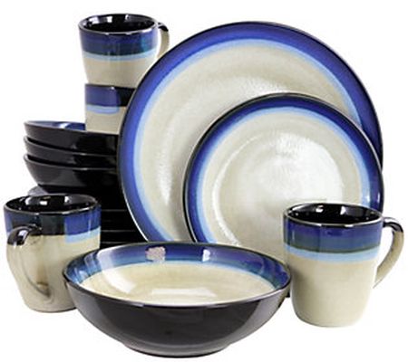 Gibson Couture Bands 16-Piece Dinnerware Set