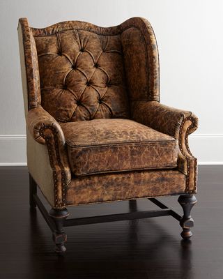 Gibson Leather Wing Chair