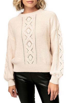 GIBSONLOOK Cable Knit Sweater in Dune
