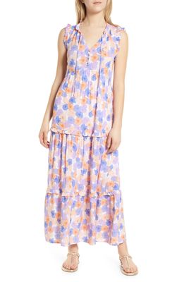 GIBSONLOOK Floral Tiered Maxi Dress in Poppy Print