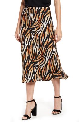 GIBSONLOOK Gibson x Hot Summer Nights Roselyn Pleated Maxi Skirt in Abstract Zebra