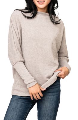 GIBSONLOOK Slouchy Tunic Sweater in Light Melange