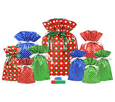 Gift Mate 18-Piece Polka Dot Big Gift Bag with ag Set