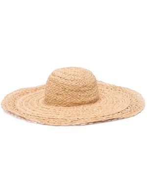 Gigi Burris Millinery Mary Jane wide-brim raffia hat - Neutrals