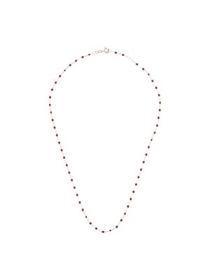 Gigi Clozeau 18kt rose gold beaded necklace - Red