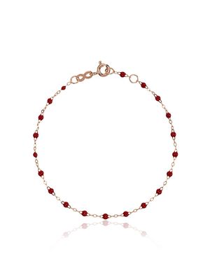 Gigi Clozeau 18kt rose gold Classic Gigi red beaded bracelet