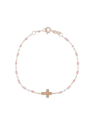 Gigi Clozeau 18kt rose gold Cross Charm Classic bracelet - Metallic