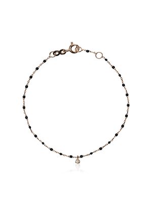 Gigi Clozeau 18kt rose gold Mini Gigi diamond and black beaded bracelet