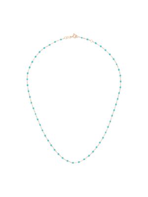 Gigi Clozeau 18kt rose gold turquoise beaded necklace - Pink