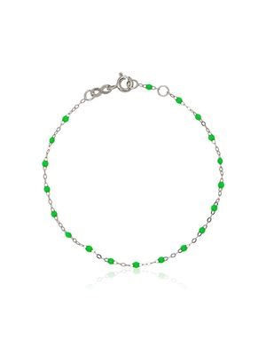 Gigi Clozeau 18kt white gold green beaded bracelet