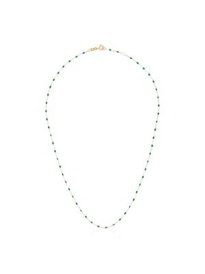 Gigi Clozeau 18kt yellow gold and green beaded necklace