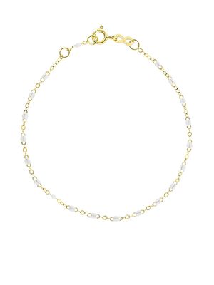 Gigi Clozeau 18kt yellow gold bead classic Gigi bracelet - YG/WHT