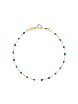 Gigi Clozeau 18kt yellow gold beaded bracelet - Green