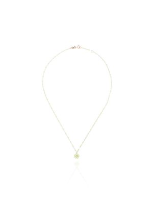 Gigi Clozeau 18kt yellow gold beaded floral-pendant necklace