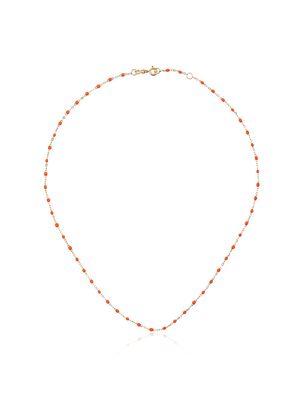 Gigi Clozeau 18kt yellow gold orange beaded necklace