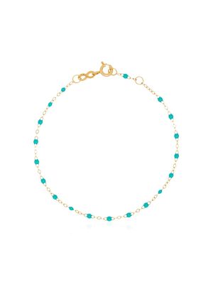 Gigi Clozeau 18kt yellow gold turquoise bead bracelet - Blue