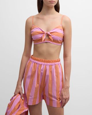 Gigi Striped Cutout Bralette Top