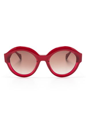 GIGI STUDIOS Glow round-frame sunglasses - Red