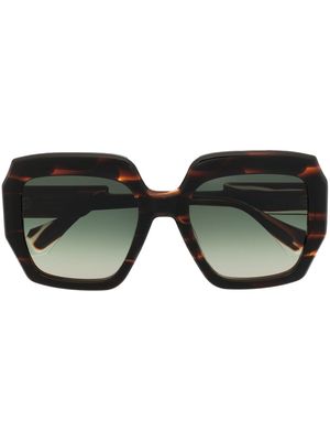 GIGI STUDIOS gradient-lens oversize-frame sunglasses - Brown