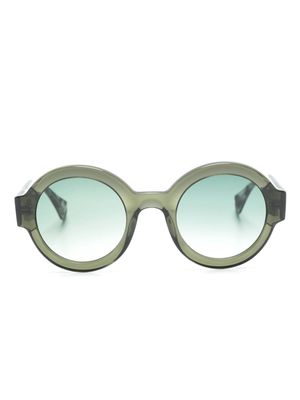 GIGI STUDIOS Laura transparent round-frame sunglasses - Grey