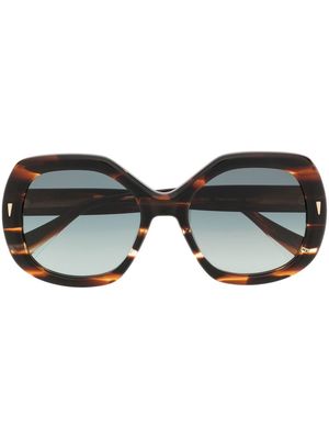 GIGI STUDIOS square-frame tinted sunglasses - Brown