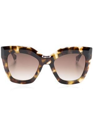 GIGI STUDIOS tortoiseshell-shell oversized-frame sunglasses - Brown