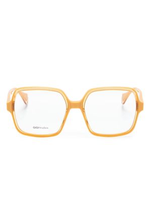 GIGI STUDIOS Vivid square-frame glasses - 5 YELLOW