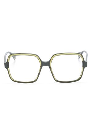 GIGI STUDIOS Vivid square-frame glasses - Green